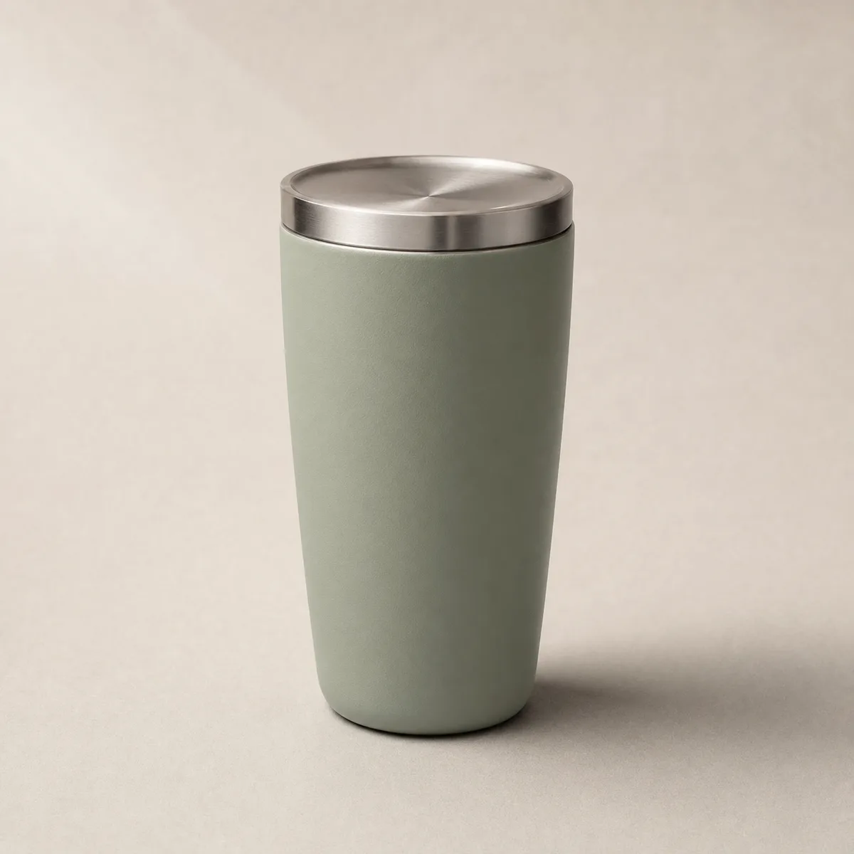 Field Tumbler on a warm putty studio backdrop
